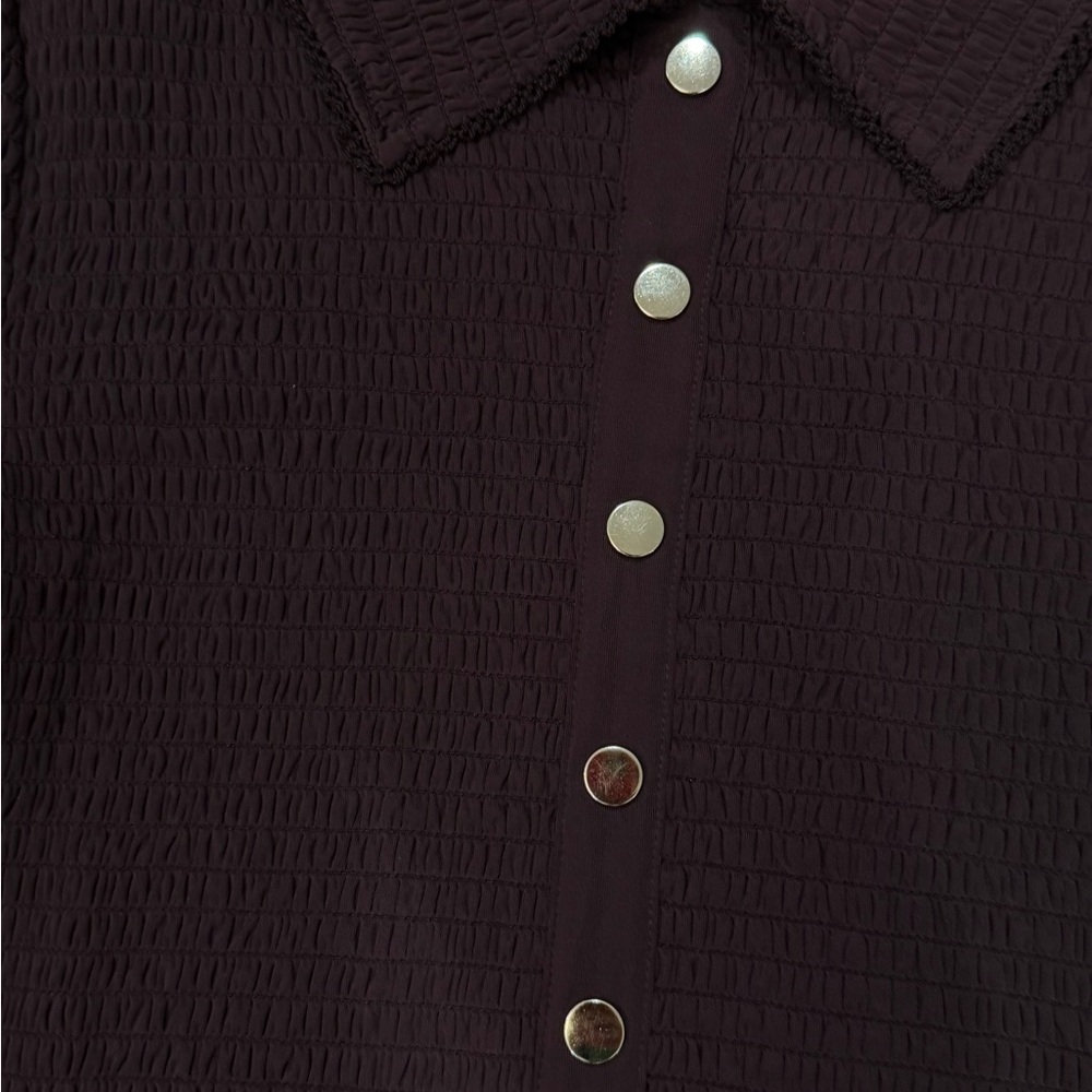 Christian Lacroix Dark Brown (fake button)Button-Up Shirt - Picture 2 of 3
